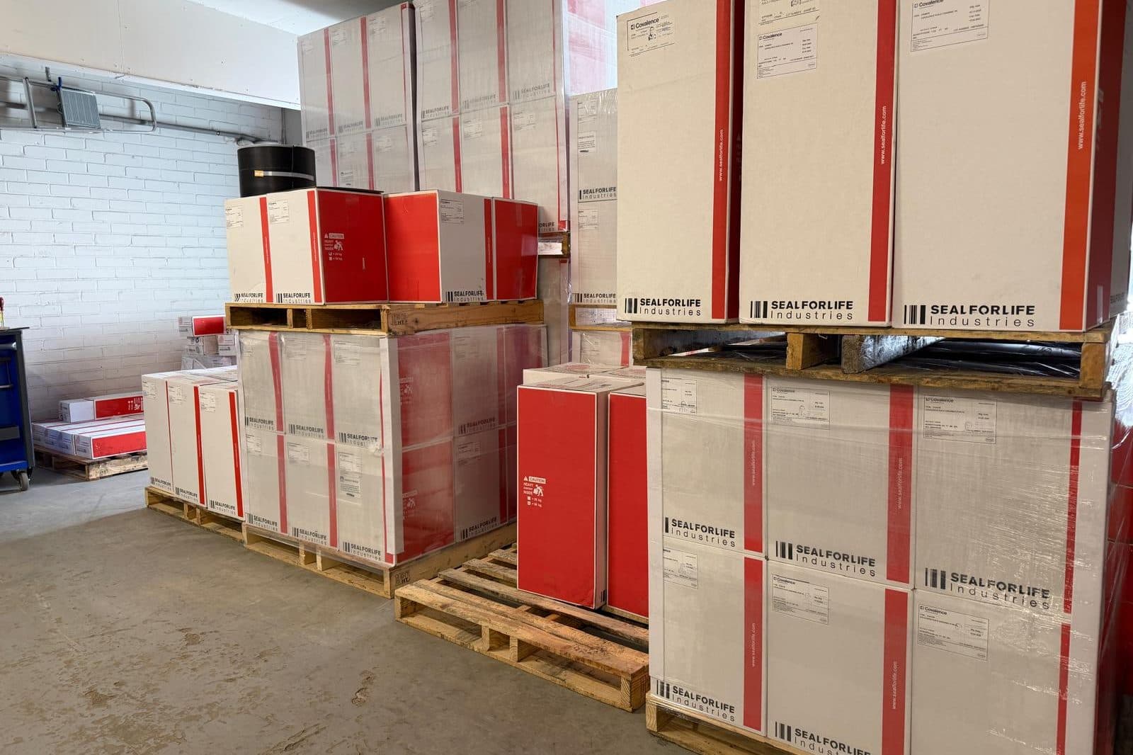 Seal for Life cartons in stock at Kampek's warehouse
