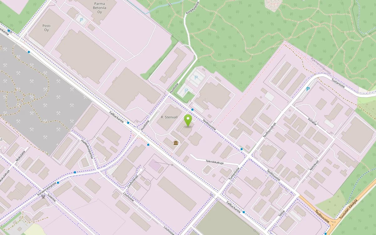 Map: warehouse, Teollisuustie 3, 04300 Tuusula
